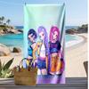 Asciugamano da Spiaggia Stampato Kpop Demon Hunters, Asciugamano Grande Assorbente ad Asciugatura Rapida per Estate e Attività all'Aperto in Acqua