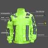 Men's Reflective Raincoat and Pants Set for Road Security