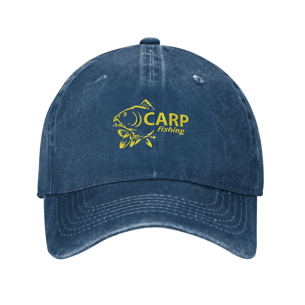 FisherUnisex Carp Fish Sun Baseball Cap Unisex Unisex Design Hip Hop Hats Summer Fashion Tennis Skate Wholesale Snapback Cap