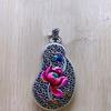 Copper Hollow Carved Guanyin Pendant Necklace Men Women Vintage Style Religious Charm With Chain