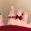 Velvet Pearl Ring - Elegant and Sweet Women's Finger Ring with A Small and Exclusive High-end Feel.