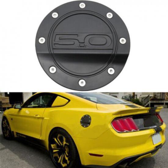 1PC Car Black Fuel Filler Door Cover Gas Tank Cap For 2015-2018 Ford Mustang GT