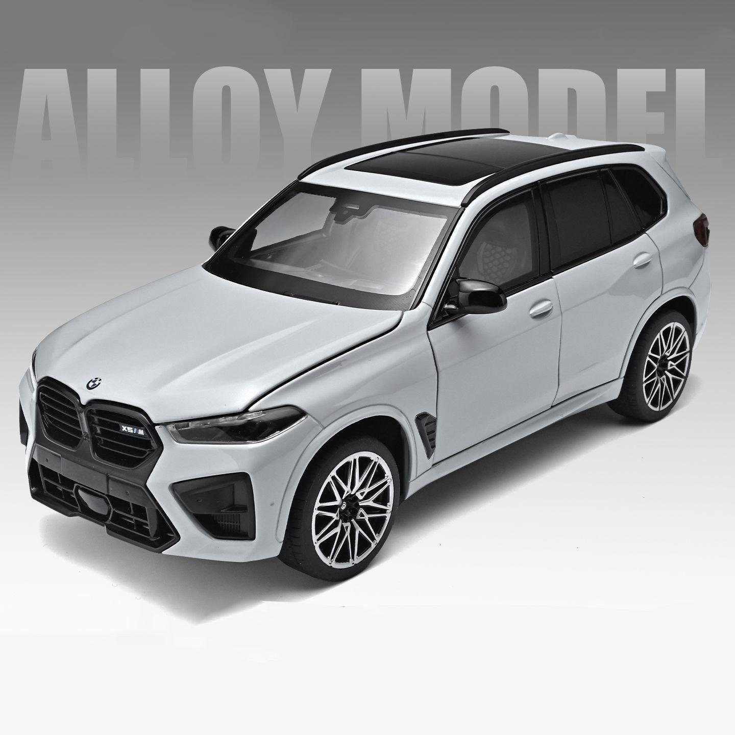 

1:24 BMW X5M X5 F95 Mpower SUV Alloy Model Car Toy Diecasts Metal Casting Sound and Light Car Toys For Children Vehicle сірий колір