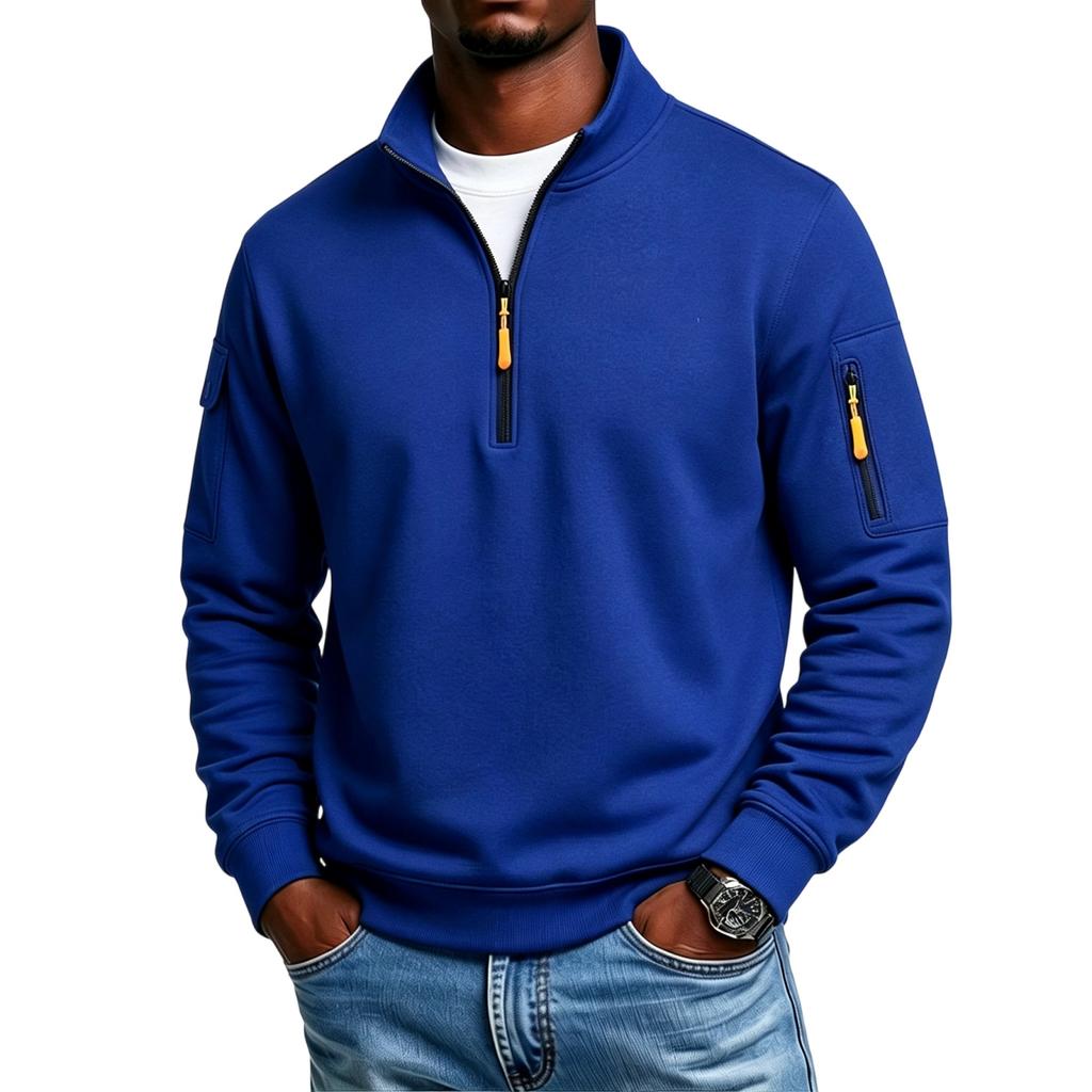 Herren - Gefüttertes Sweatshirt mit Stehkragen für Sport und Training