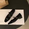 Thick heel chain pointed Mary Jane women's shoes spring and autumn 2025 new low heel light mouth word with retro single shoes
