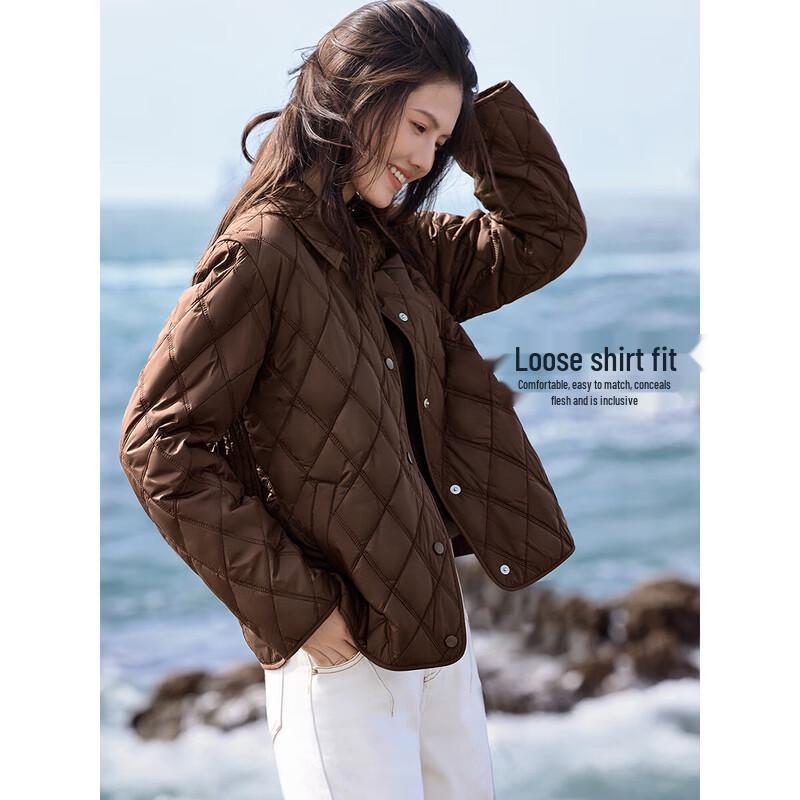 XWI Damen Maillard-Stil Gepolsterte Jacke