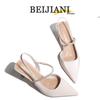 BEIJIANI A3289-46 Strasskette Einriemen Peep-Toe Stilettoabsätze