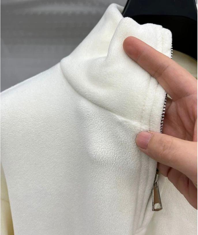 Tommy Herren Polarfleece Reißverschluss Hoodie - Herbst/Winter Sherpa Jacke, Warmer Pullover Basisschicht für mittleres und junges Alter