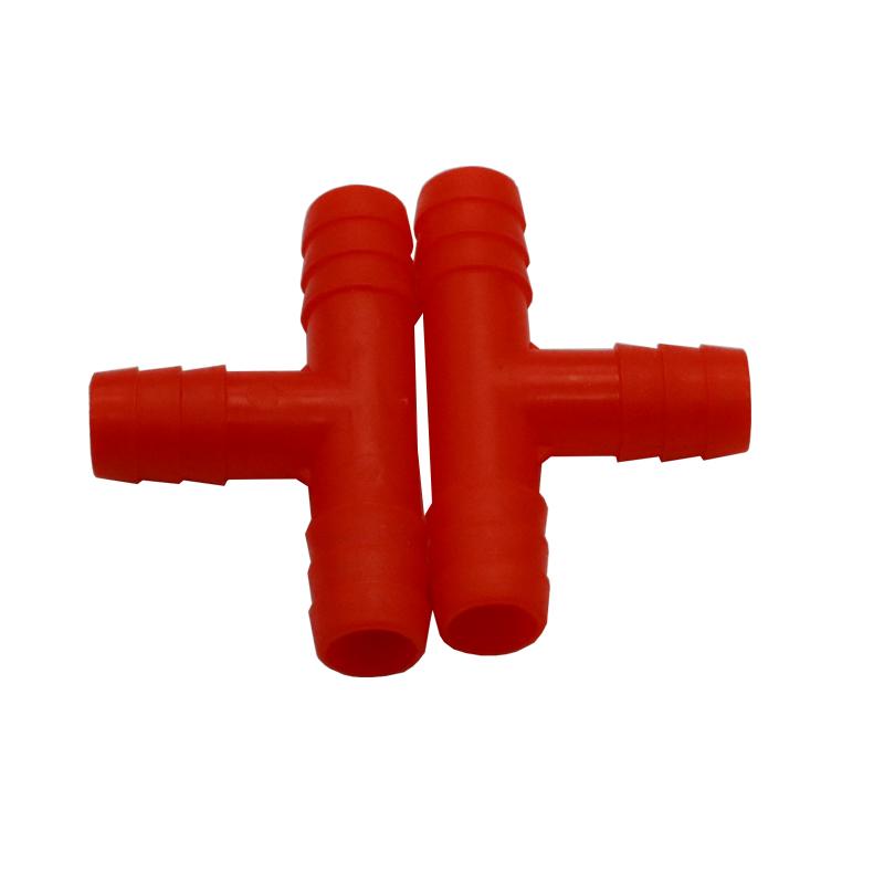 20Pcs Plastic Tee Tube Connector Diameter 8mm Rabbit Chicken Quail Doves Pets Nipple Drinker Connecting Pipe Farm Equipments