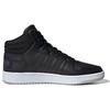 Adidas Neo Hoops 2.0 Mid Fabric Synthetic Leather Trendy Breathable Retro Basketball Shoes Men Sneakers Black Gray EE7379
