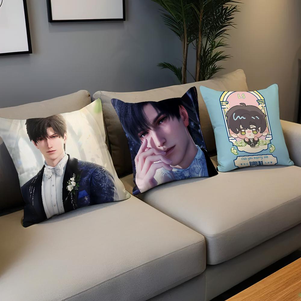 Zayne love and deepspace Wedding Card chibi cushion cover soft Pillow Case for Sofa Living Room Home Decor Protective Covers