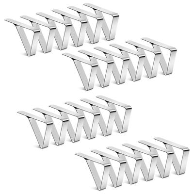 24lots Triangular Metal Tablecloth Clamps Quickly Release Table Fabric Clamps For Smooth Table Presentation
