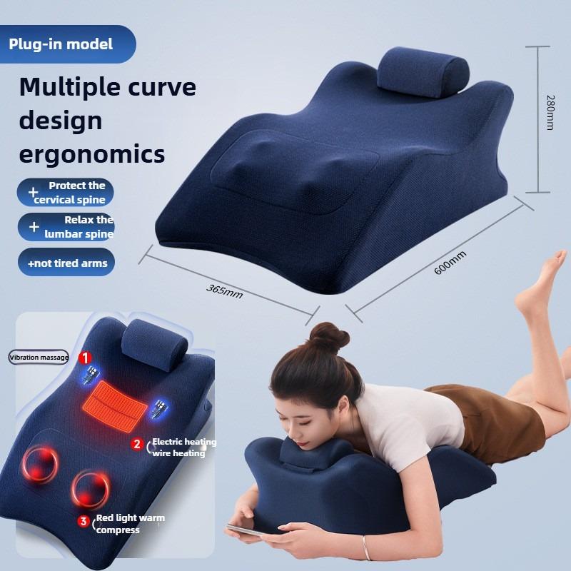 Electric Bed Pillow For Sleeping Kneading Cervical Neck Shoulders Waist And Abdomen Infrared Light Heating Massage Pillows