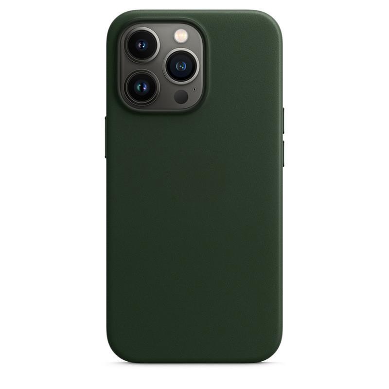 Премиальный кожаный защитный чехол для Apple iPhone 15 Pro Max, противоударный, с теплоотводом, магнитный 13promax