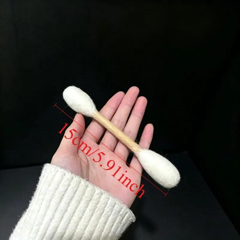 Creative Large Cotton Swab Shaped Catnip Toy 6-Pack Giant Kitten Grinding Biting Stick Durable Teeth Cleaning And Grinding Rope