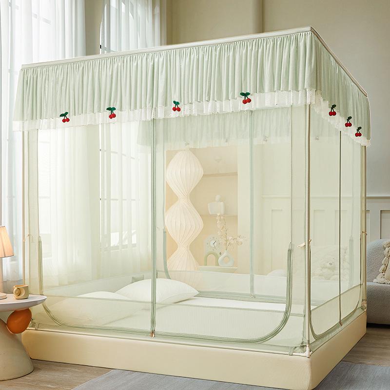 Lace Trim Mosquito Repellent Princess Bedside Canopy