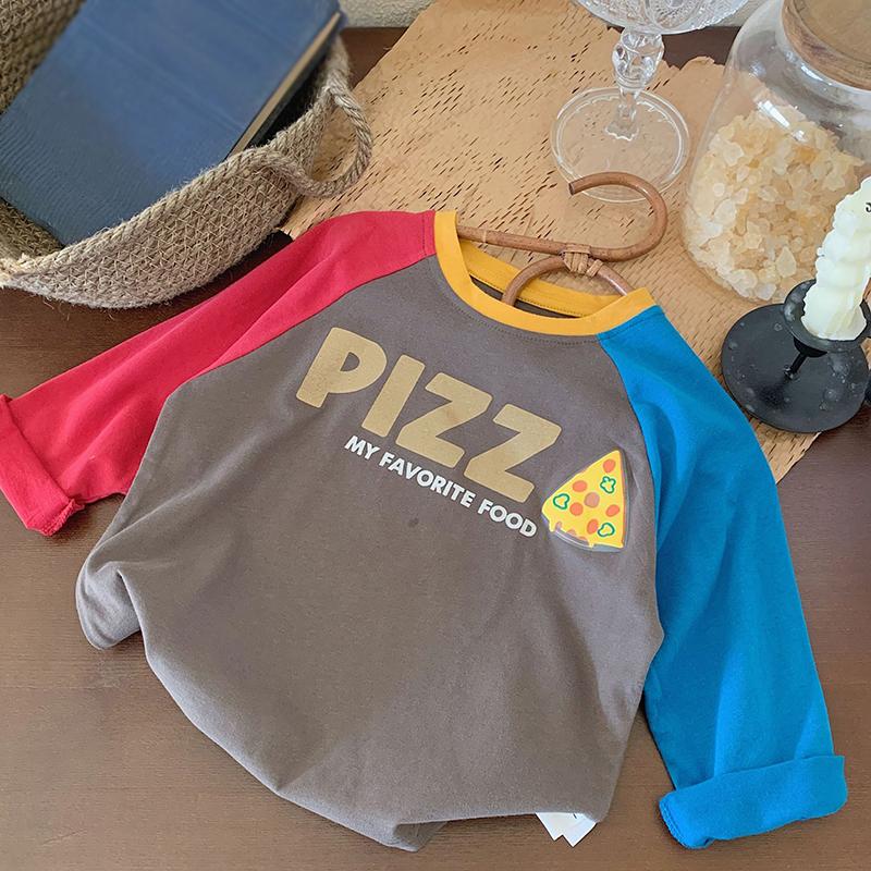 Children's Cotton Printed T-shirt Round Neck Long Sleeved Kids Top