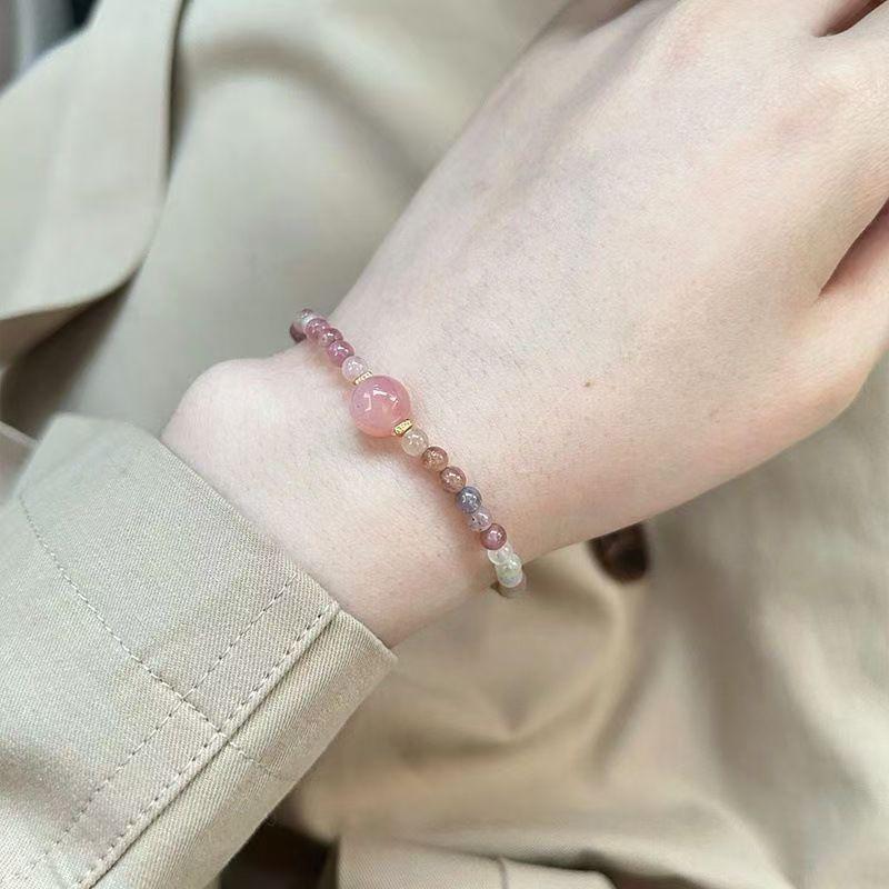 Pulsera de Verano para Mujer con Cuentas de Arcoíris: Diseño Nicho para un Estilo Versátil de Alta Gama