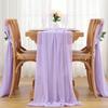 4PCS Sage Green Chiffon Wedding Table Runner,Chair Sashes Gauze Sheer Vintage Dining Birthday Party FestivalCake Table Decor