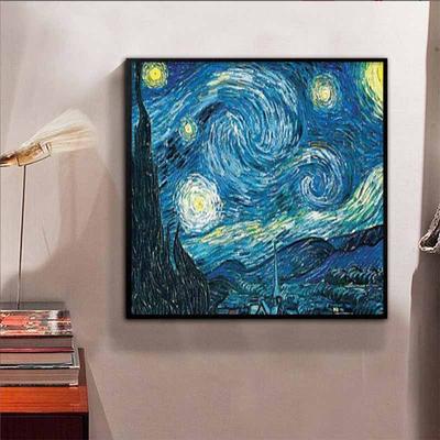 Nuovo Arrivo 5D Fai da Te Pittura Diamante Cerchio Completo "Notte Stellata di Van Gogh" Ricamo Punto Croce Decorazione Casa Regalo