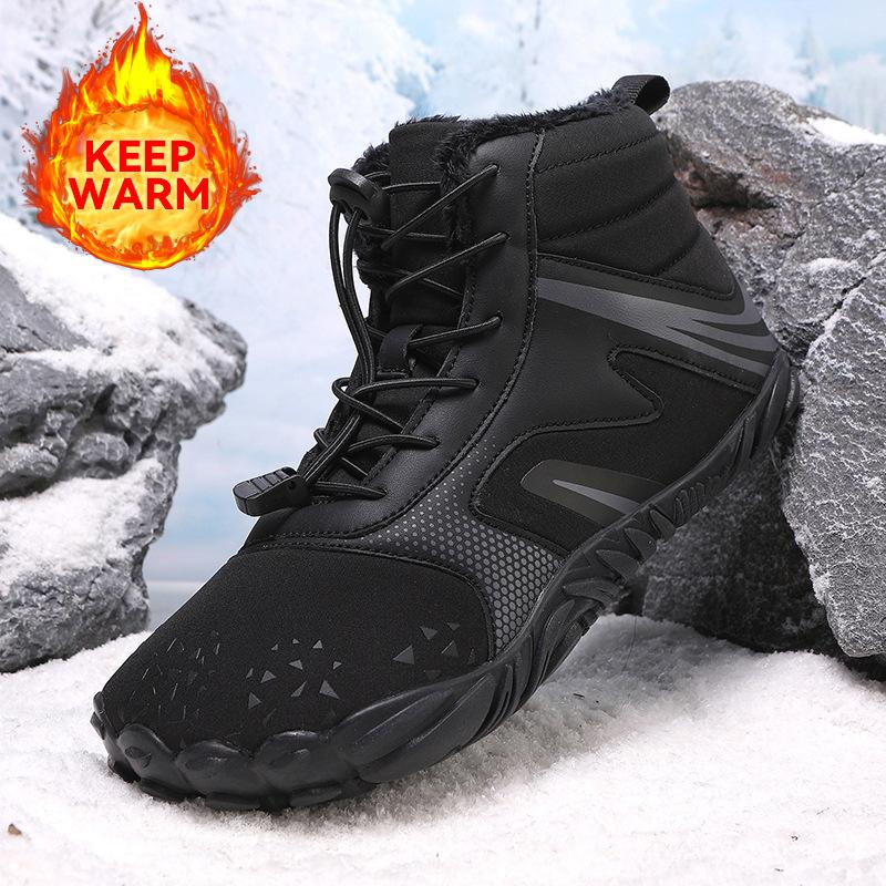 Winter new snow boots piled thickened thermal cotton boots outdoor sports skiing men's and women's wear-resistant cotton shoes