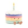 Jellycat Amuseables Rainbow Birthday Cake Plush 6 Inch Dessert Stuffed Animal Birthday Gift Toy, Medium, - -