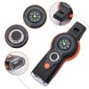 7 In1 Outdoor Survival Whistle Emergency Tools Camping Hiking Rescue Emergency Loud Whistle Compass Thermometer Magnifier