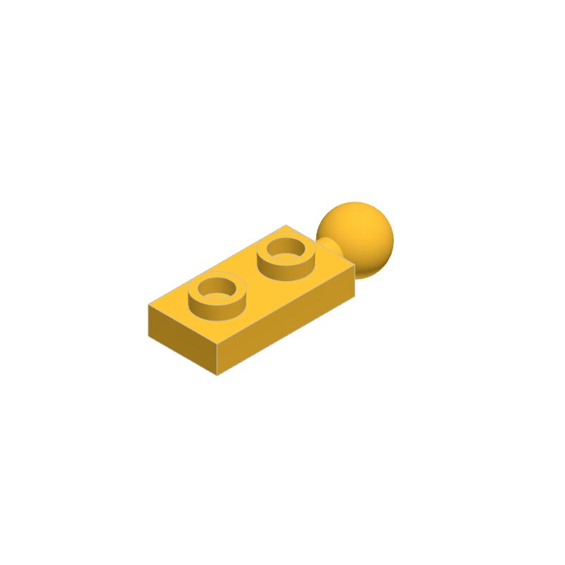 10PCS 22890 Plate Modified 1x2 with Tow Ball Block Moc Color Accessories Compatible with Brick DIY Children