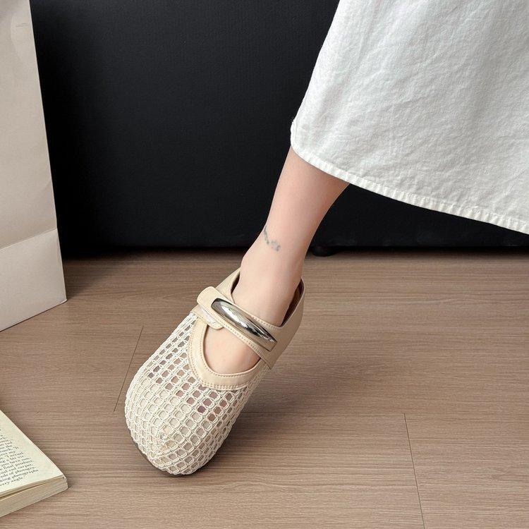 

[youshilai] Сетчатый мешок для увеличения роста, тапочки-половинки, новая летняя модель 2025 года, дышащие прохладные тапочки для увеличения роста 40