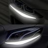 2pcs/1pair Reflective Eyeliner Car Headlight Eyebrow Stickers Waterproof  Front Light Safety Warning Decals Creative Decoration