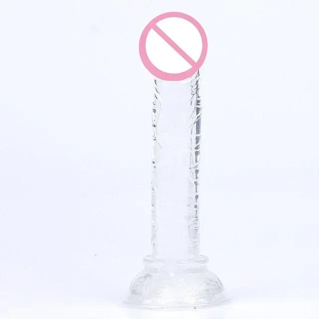 Crystal Jelly Realistic soft Dildo Penis Suction Cup Mini dicks Female Masturbation Erotic Cock Anal Sex Toys for Woman Lesbain