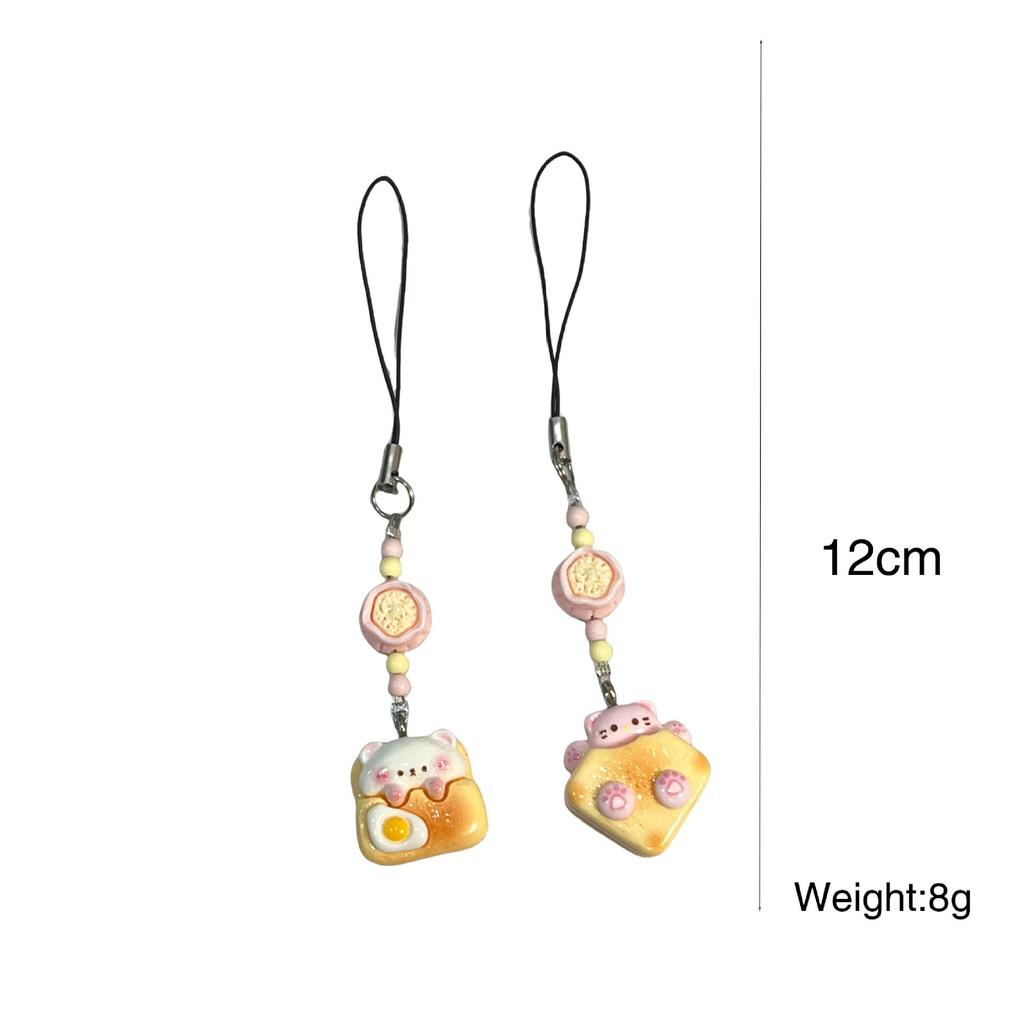 Xiaohongshu Bestseller: Cute Bear Pancake Toy Pendant and Phone Lanyard Keychain