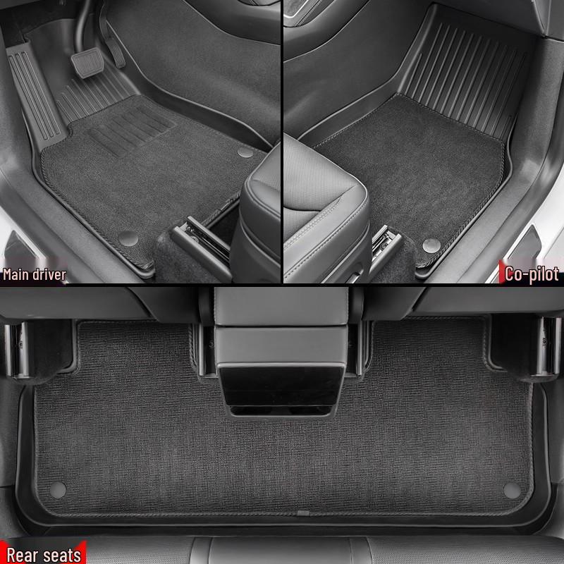 Custom Double-layer TPE Floor & Trunk Mats for Tesla Model YL, Six-Seat Version