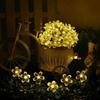 Solar Led Garland Violets For Balcony Terrace Garden Lights 50Led 7M