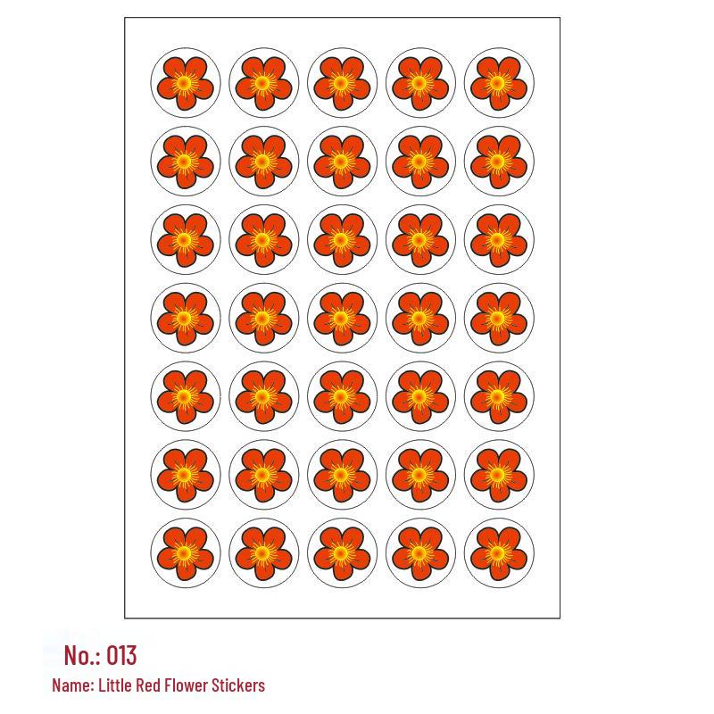 Kindergarten Reward Stickers: Cartoon Characters, Red Flower, Flag, Smiley Face, Five-Star