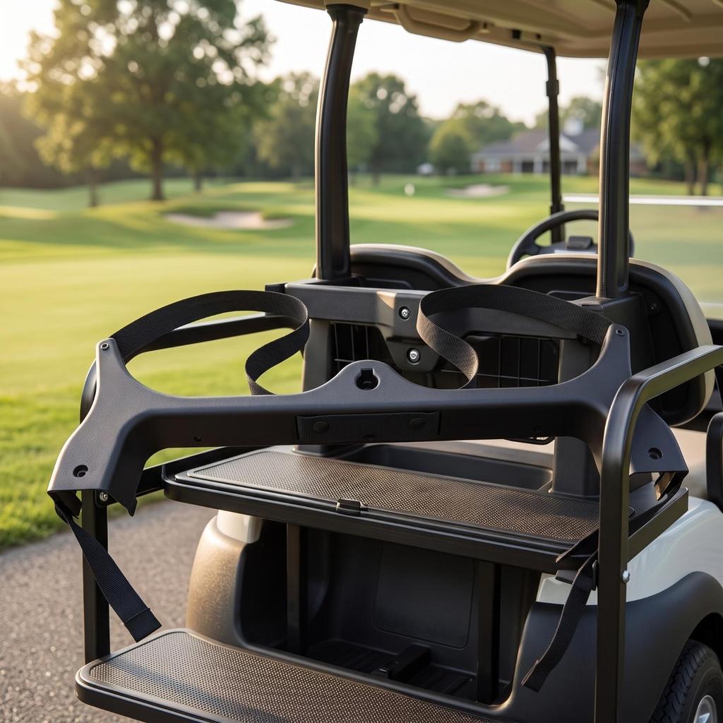 Golf Cart Bag Strap Rack Assembly Sturdy Support Molded