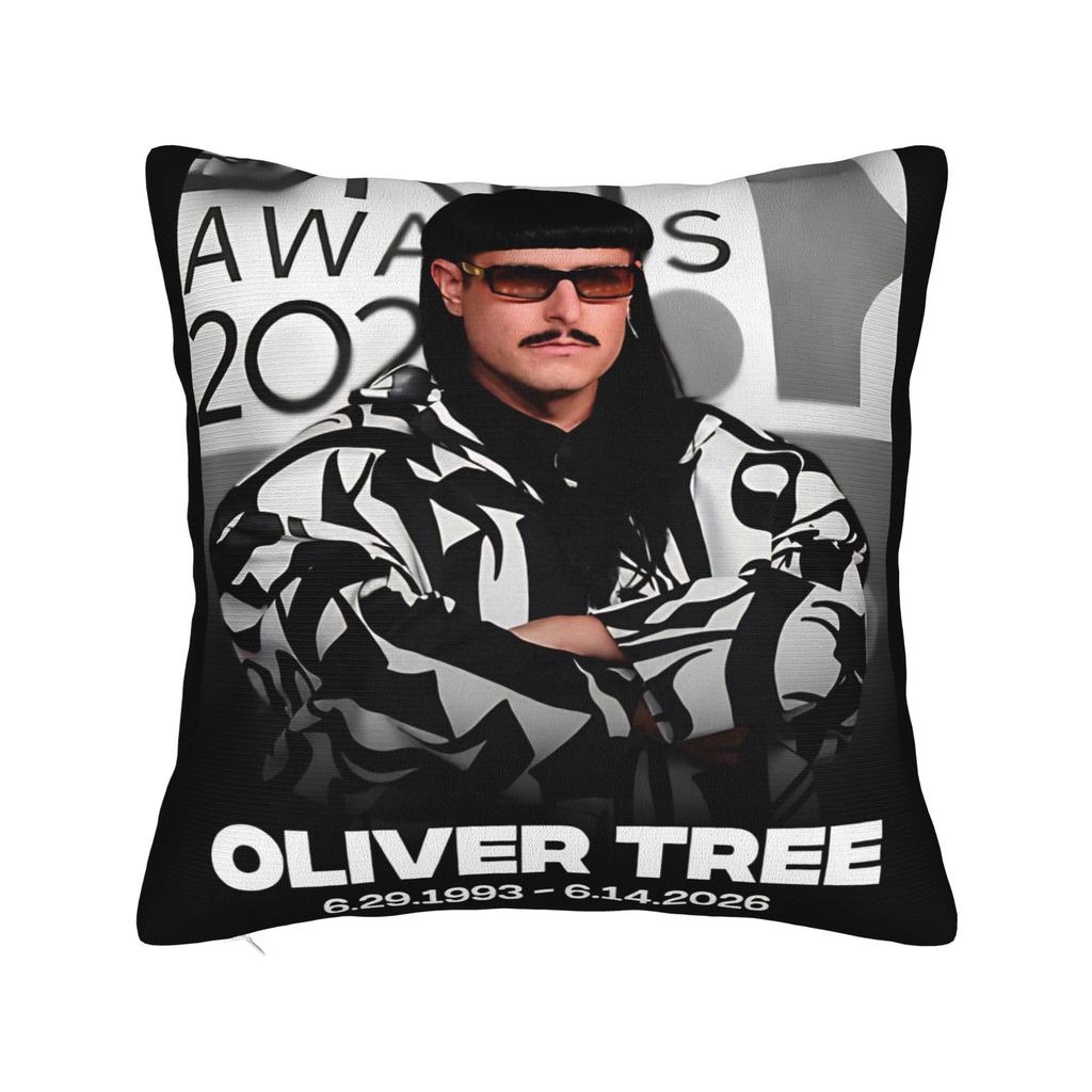 Oliver Tree Rest In Peace 1993 to 2026 Memorial Pillow Cover Vintage Pillow Case For Living Room Sofa Comfy Pillowcases Gift