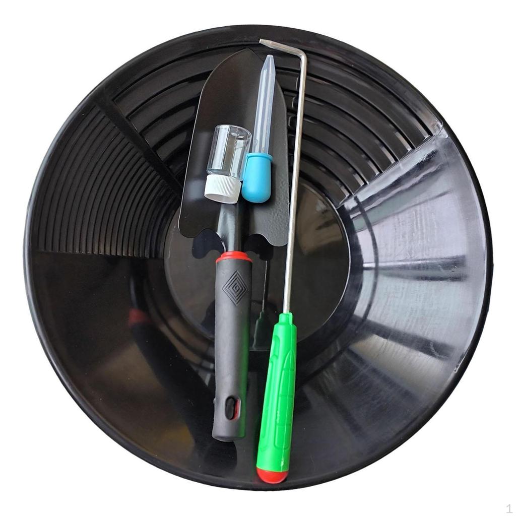 15 Inch Gold Panning Pan Collection Tool Beginners Outdoor Portable Surging Waters