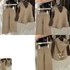 Adorable Korean Childrens Autumn Winter Outfit With Cozy Hooded Sweater And Long Pants For Girls Aged 3 To 8
