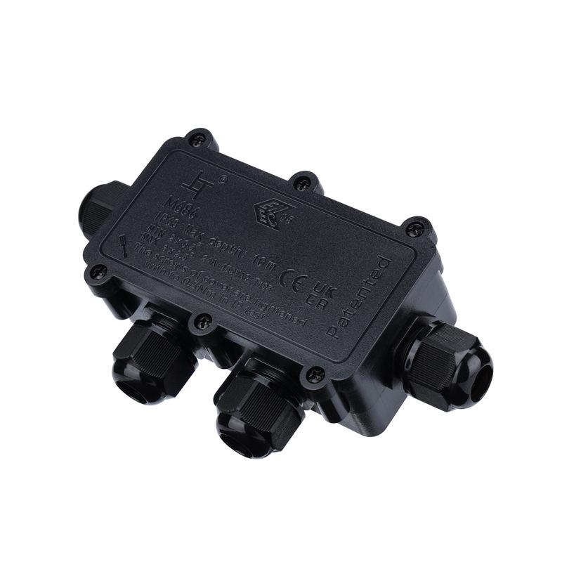 Outdoor Waterproof IP68 Junction Box - Sealed Cable Connector Enclosure