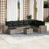 VidaXL Garden Lounge Set with Cushions 9 Pcs, Patio Sofas, Patio Furniture Set, Outdoor Furniture, Grey 3255309