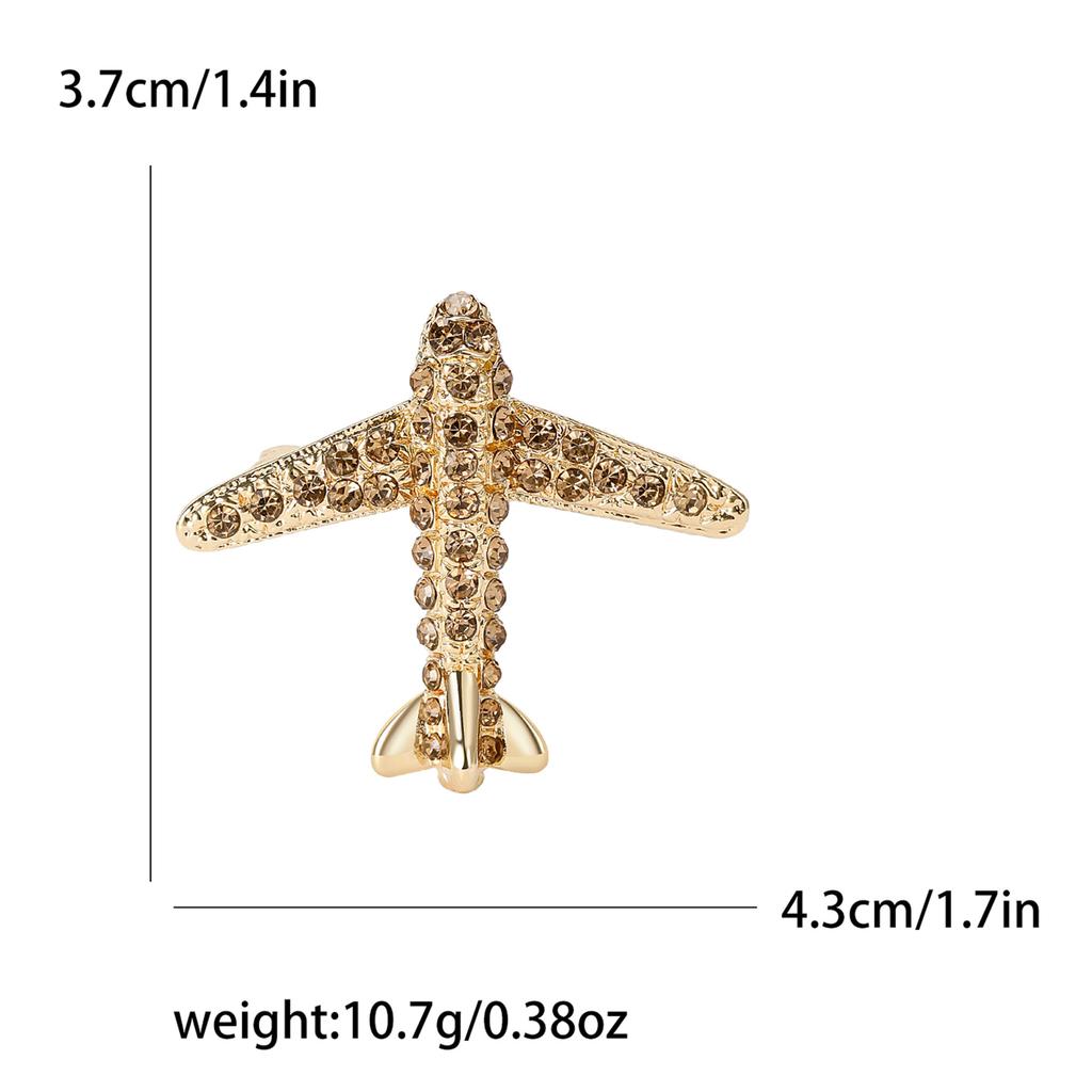 Mode Strassstein Flugzeug Brosche Nische High-End Damen Kleid Anzug Schmuck Corsage mit Nadel