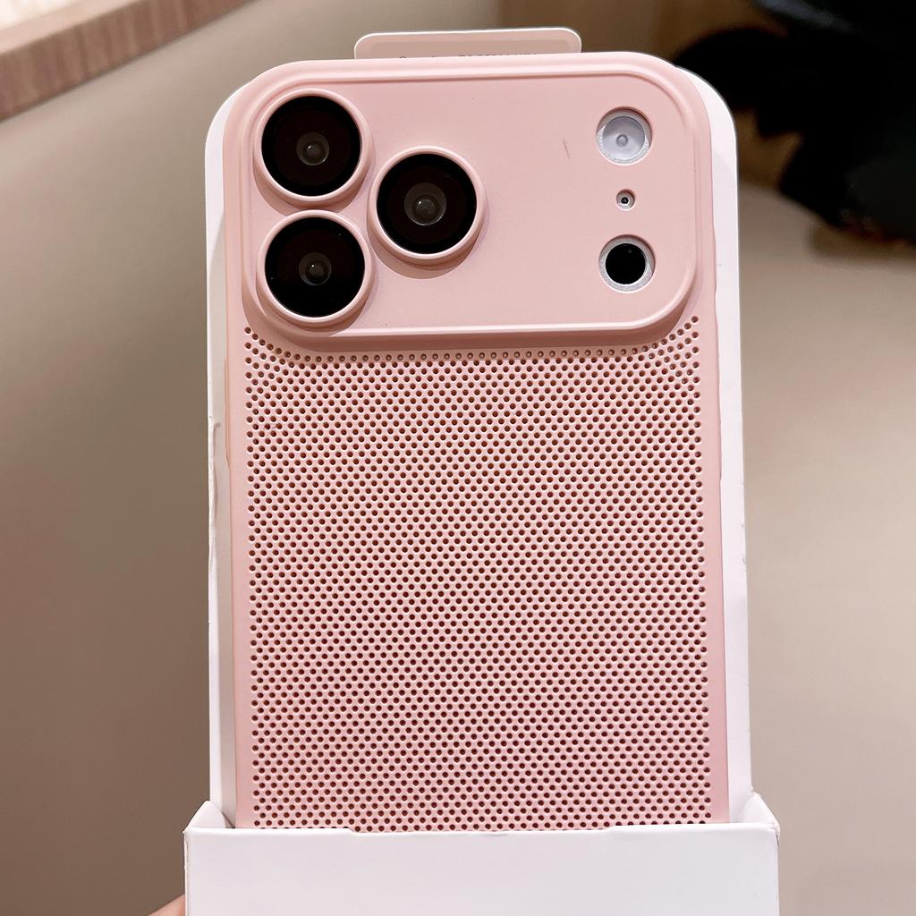 Heat Dissipation Thin PC Case for iPhone 11 12 13 14 15 16 17 Air Pro Max 7 8 Plus Xr Xs Max Camera Protect Mesh Cover
