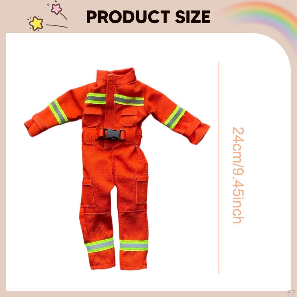 1/6 Scale Action Figure Clothes Firefighter Suit Cosplay for 12" Male Figures Collectable Miniature