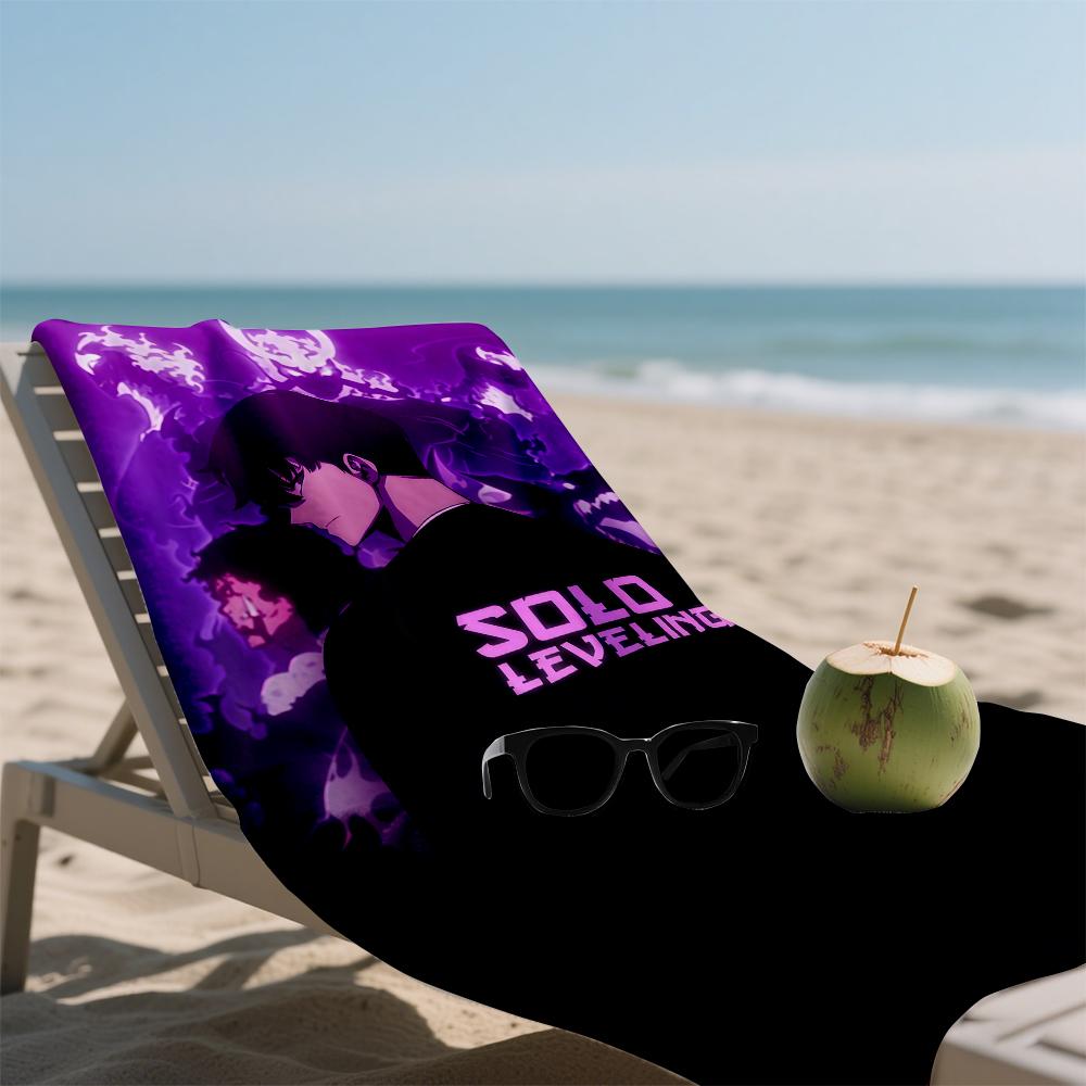 Anime S-solo leveling Quick Drying Bath Towel Microfiber beach towel light weight swimming camping yoga beach out