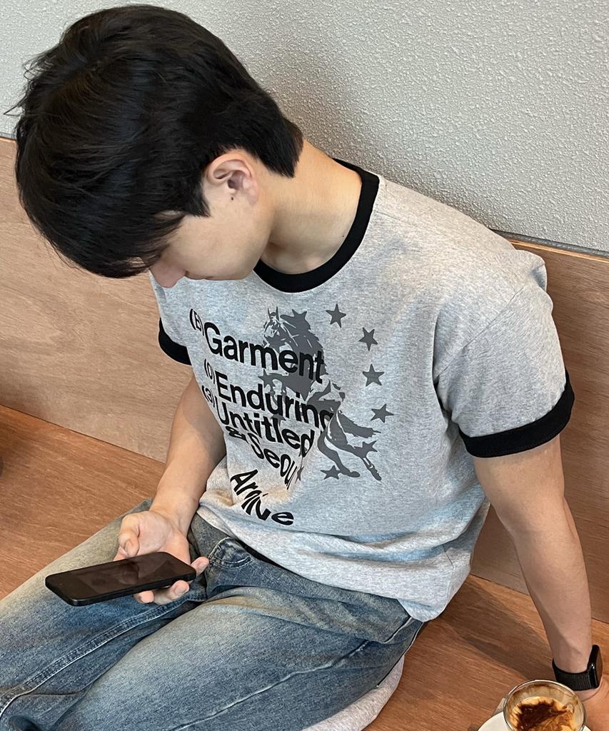 Eontaiteulseoul Archive Unicorn Ringer Crop Short Sleeve Gray