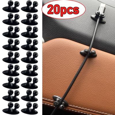 Organisateur de Câbles Adhésif pour Tableau de Bord pour Voiture Maison Bureau Câble de Chargeur de Téléphone Portable Organisateur de Ligne Pince de Fixation Support Auto-Adhésif