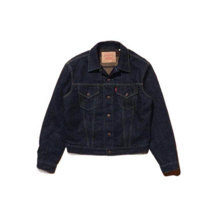 Levis FW22 Solid Color Button-Up Jacket Men Jackets Blue A30170001