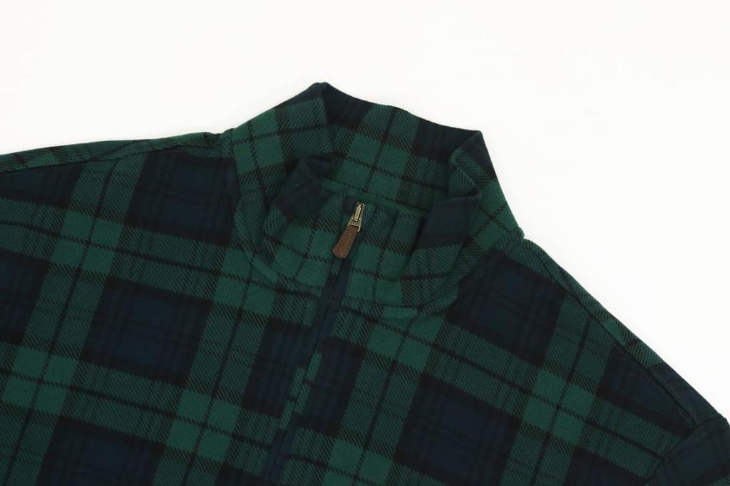 Polo Ralph Lauren Estate Rib Cotton Check Size Multicolor Men's Half-Zip Sweatshirt, Small, (Product Code 01020103)