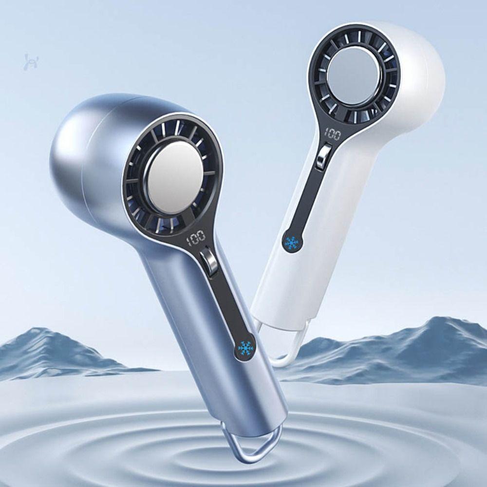 Rechargeable Ice Sensation Cold Fan 100 Turbos Chilled Cooling Fan Turbo Handheld Fan Camping